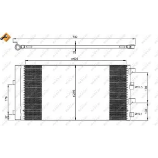 NRF 35969 Condensador, aire acondicionado