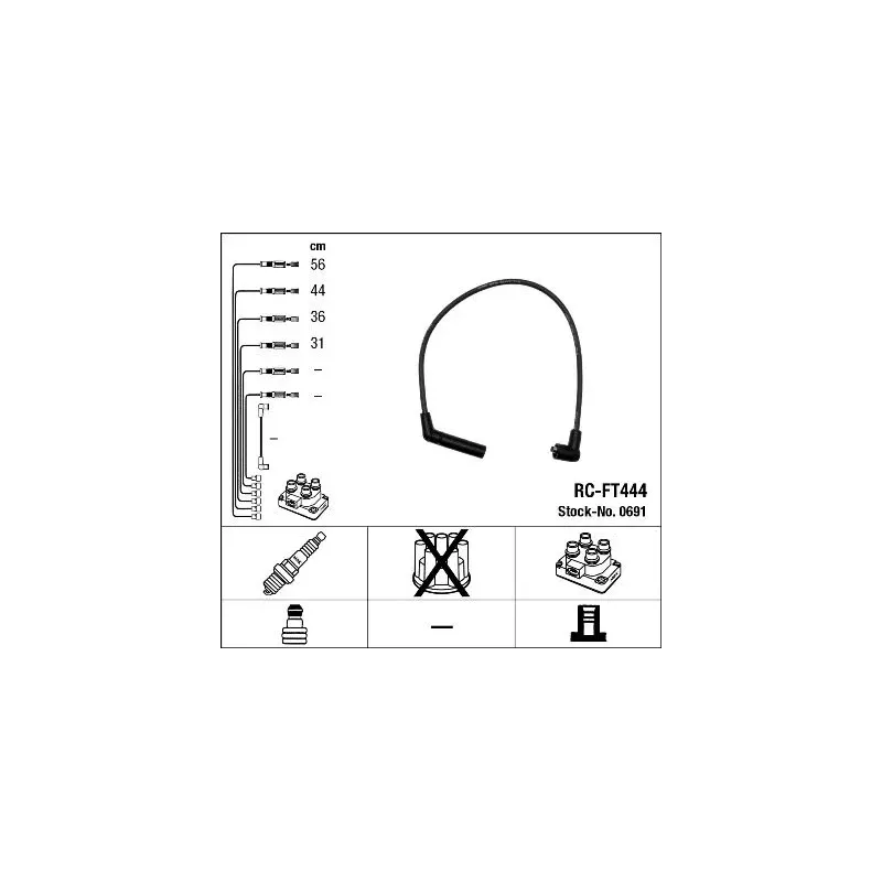 NGK 0691 Juego de cables de encendido