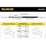 MONROE ML5330 Muelle neumático, capó de motor