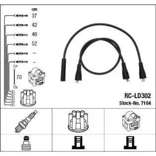NGK 7104 Juego de cables de encendido