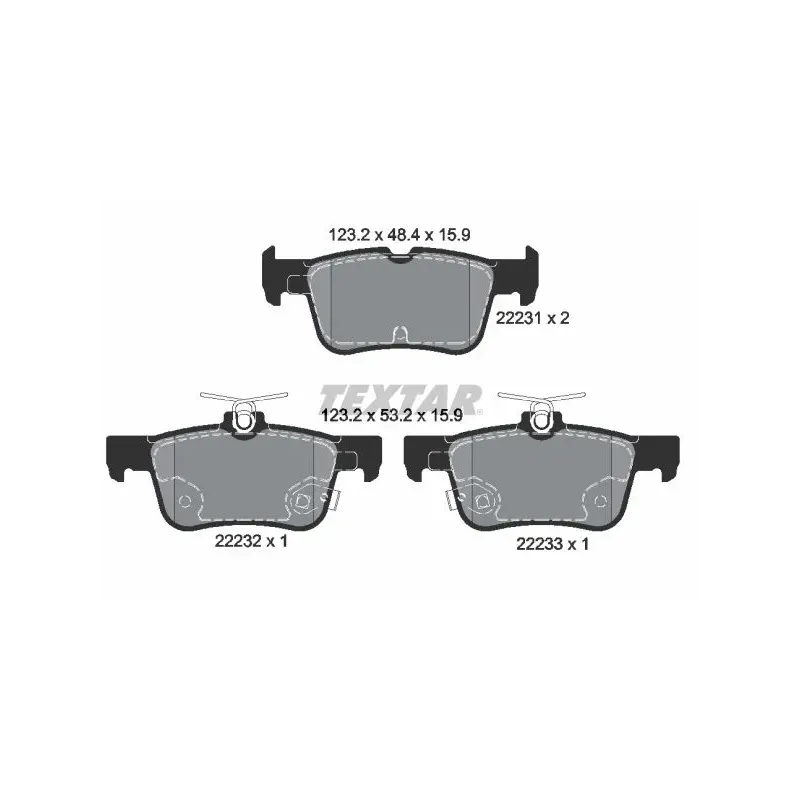 TEXTAR 2223101 Juego de pastillas de freno