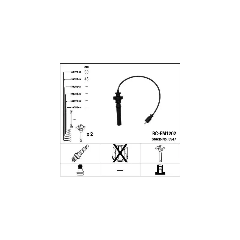 NGK 0347 Juego de cables de encendido