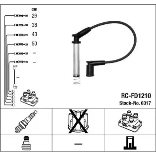 NGK 6317 Juego de cables de encendido