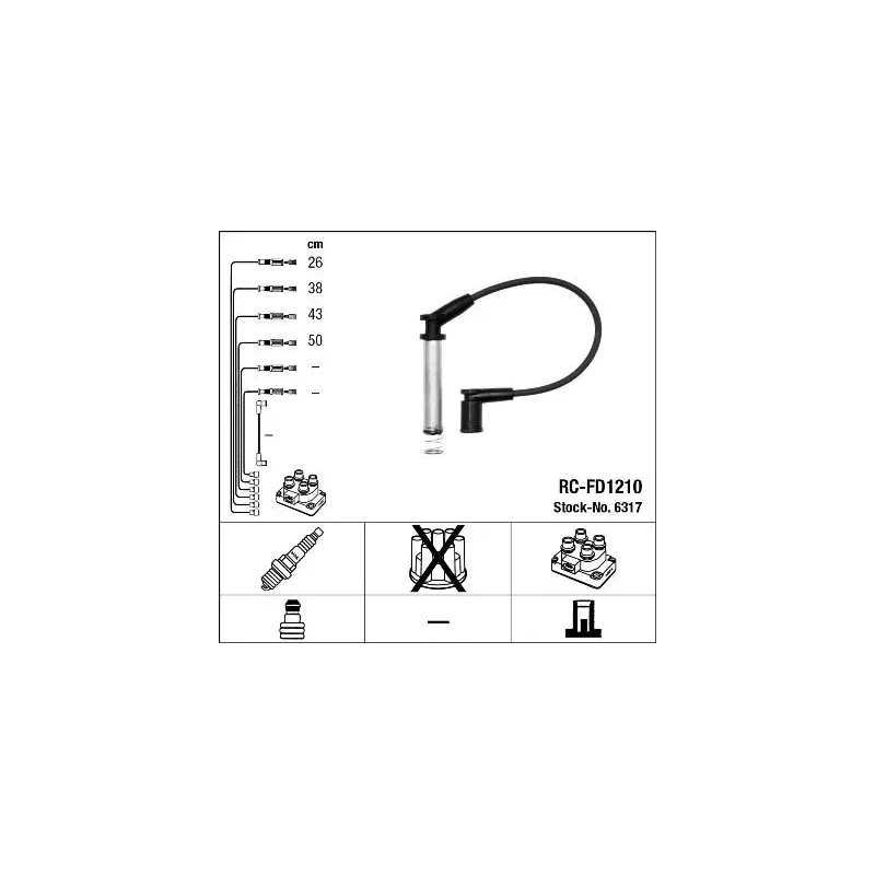 NGK 6317 Juego de cables de encendido