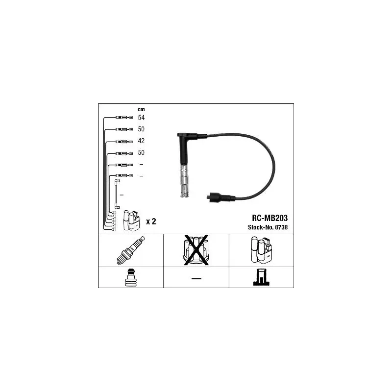 NGK 0738 Juego de cables de encendido