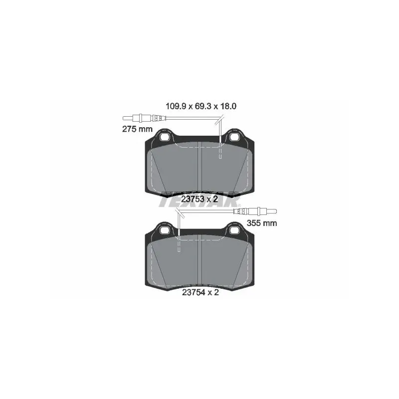 TEXTAR 2375301 Juego de pastillas de freno