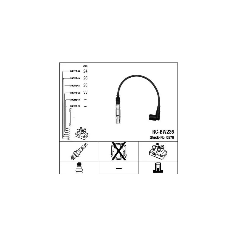 NGK 0579 Juego de cables de encendido