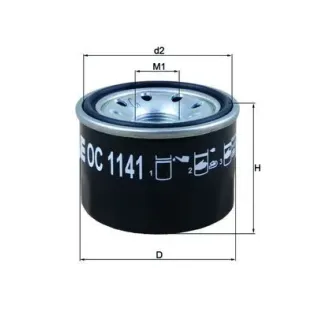 MAHLE OC 1141 Filtro de aceite