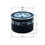 MAHLE OC 1141 Filtro de aceite