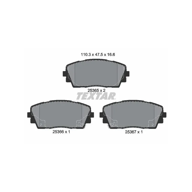 TEXTAR 2536501 Juego de pastillas de freno