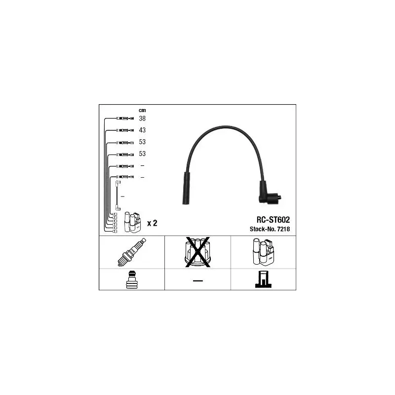 NGK 7218 Juego de cables de encendido