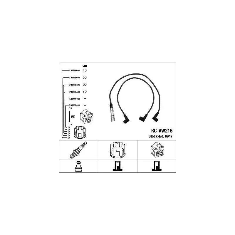 NGK 0947 Juego de cables de encendido