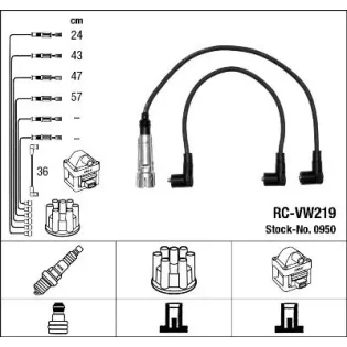 NGK 0950 Juego de cables de encendido