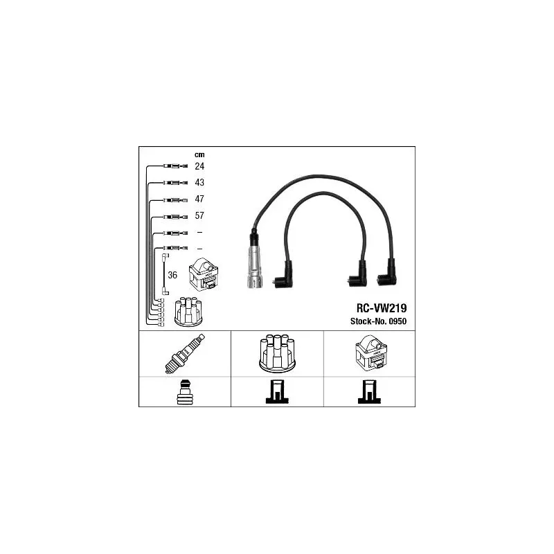 NGK 0950 Juego de cables de encendido