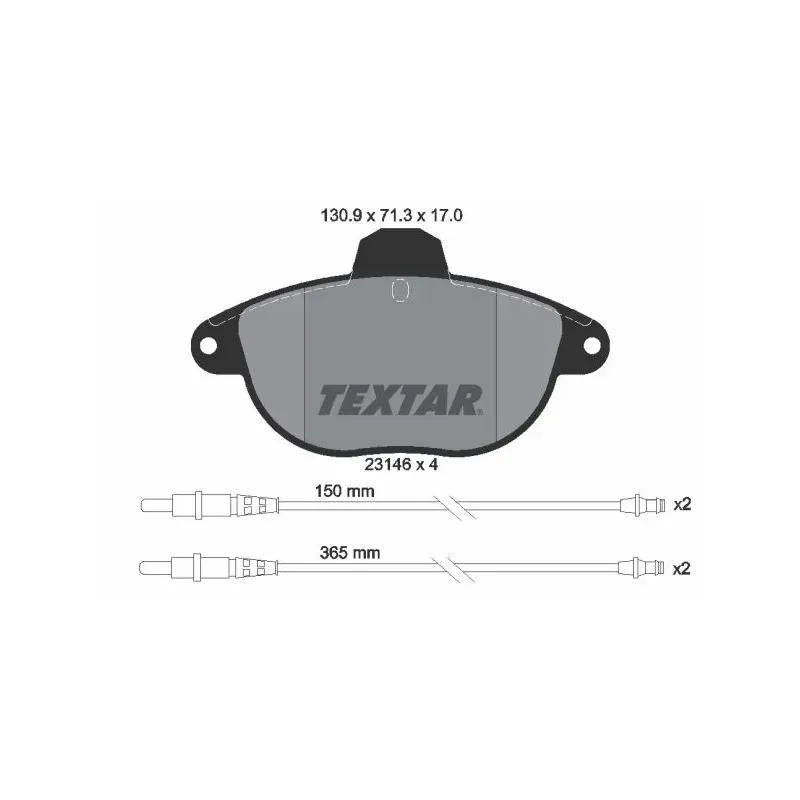 TEXTAR 2314601 Juego de pastillas de freno