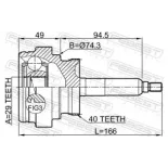 FEBEST 1410-ACTA40 Juego de articulación, árbol de transmisión