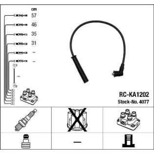 NGK 4077 Juego de cables de encendido