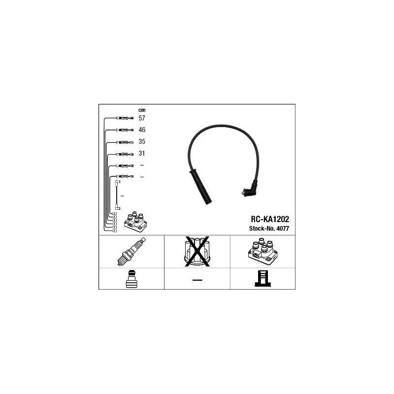 NGK 4077 Juego de cables de encendido