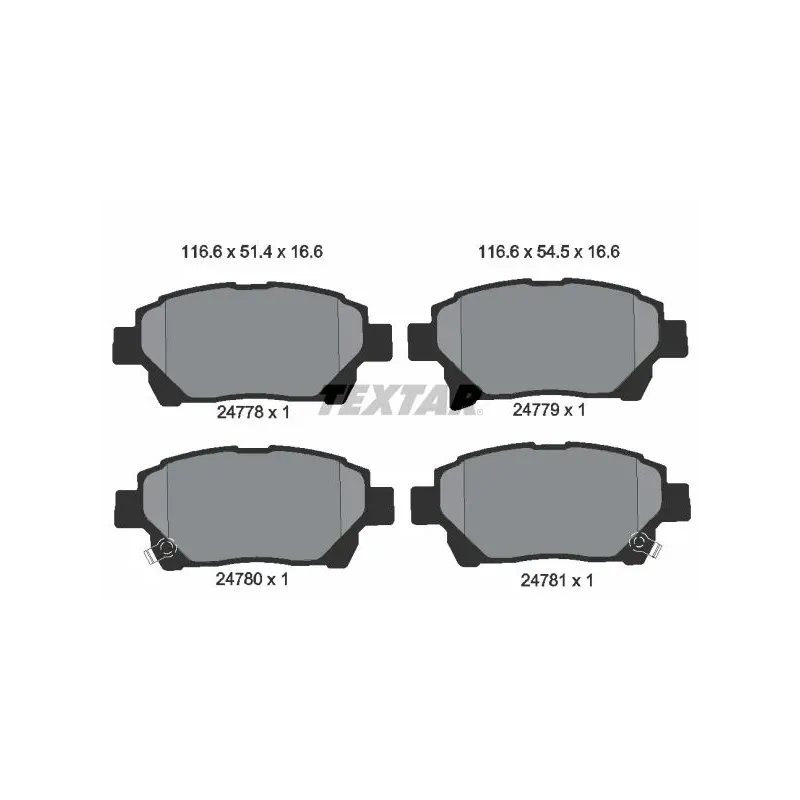 TEXTAR 2477801 Juego de pastillas de freno