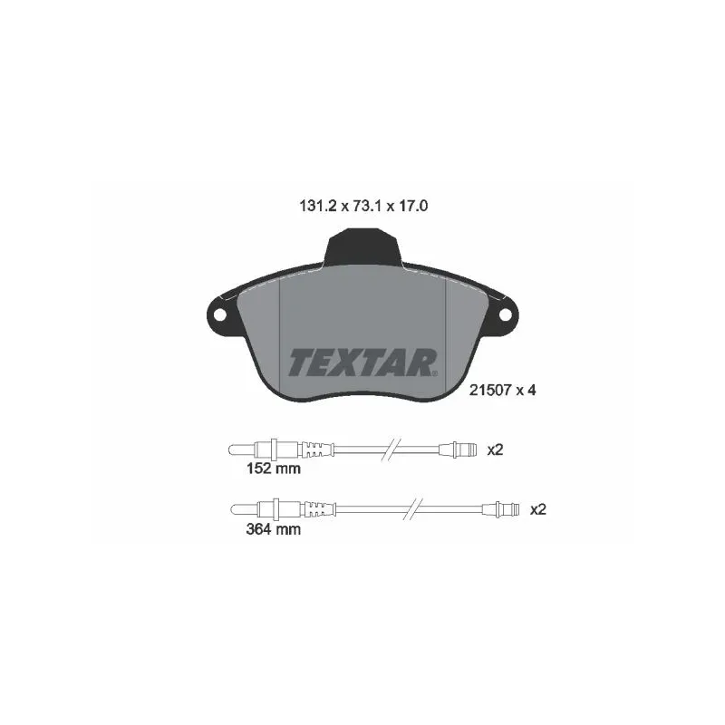 TEXTAR 2150701 Juego de pastillas de freno