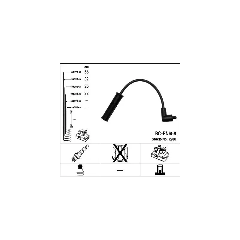 NGK 7200 Juego de cables de encendido