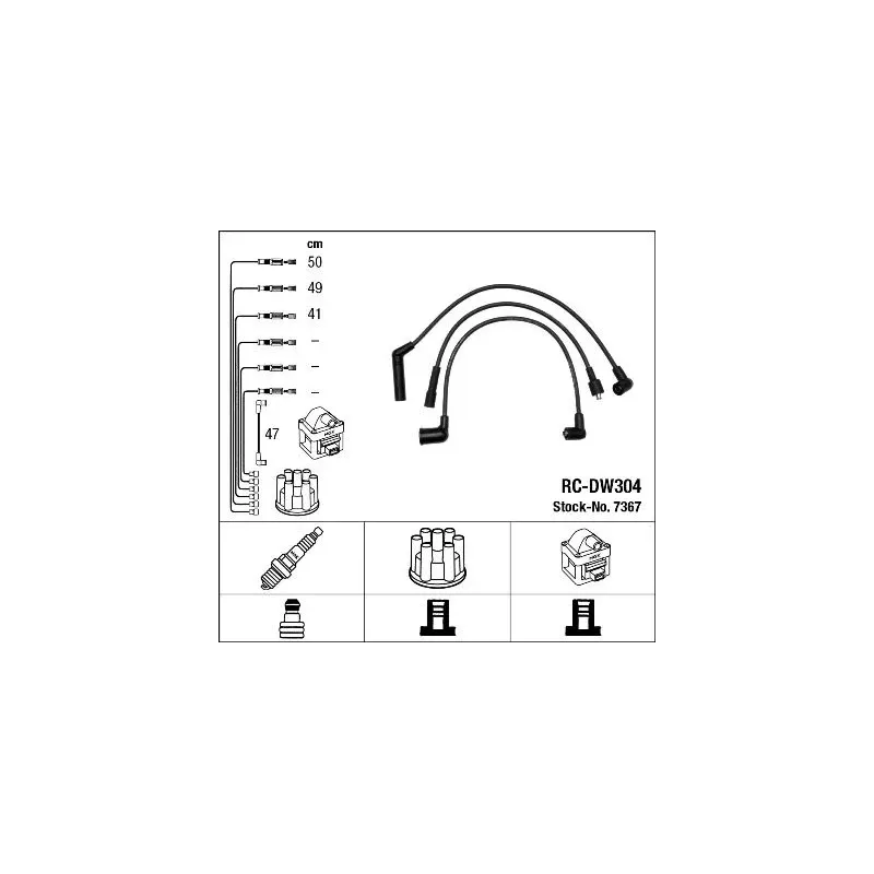 NGK 7367 Juego de cables de encendido
