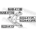 FEBEST NAB-K13S Suspensión, Brazo oscilante
