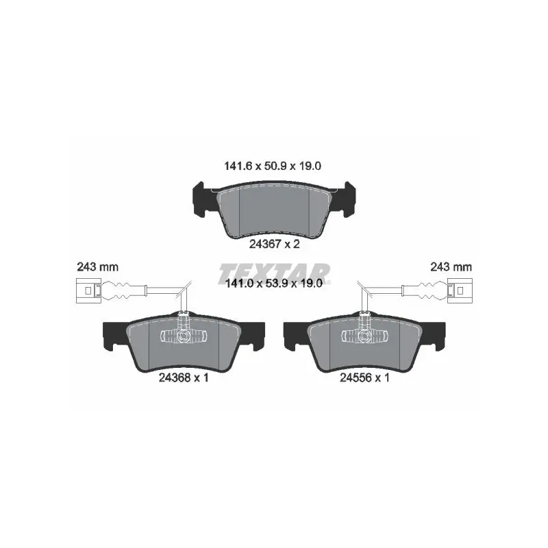 TEXTAR 2436701 Juego de pastillas de freno