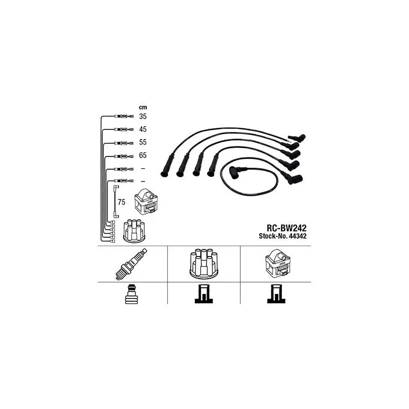 NGK 44342 Juego de cables de encendido