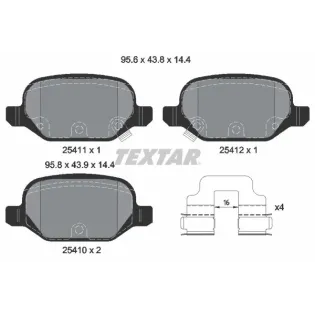 TEXTAR 2541101 Juego de pastillas de freno