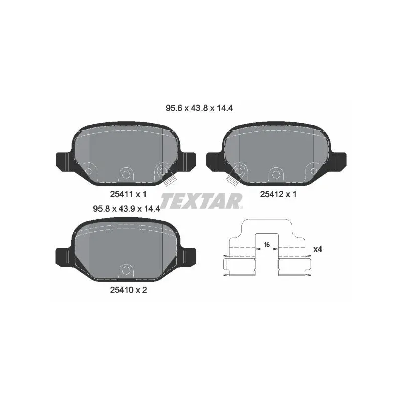 TEXTAR 2541101 Juego de pastillas de freno