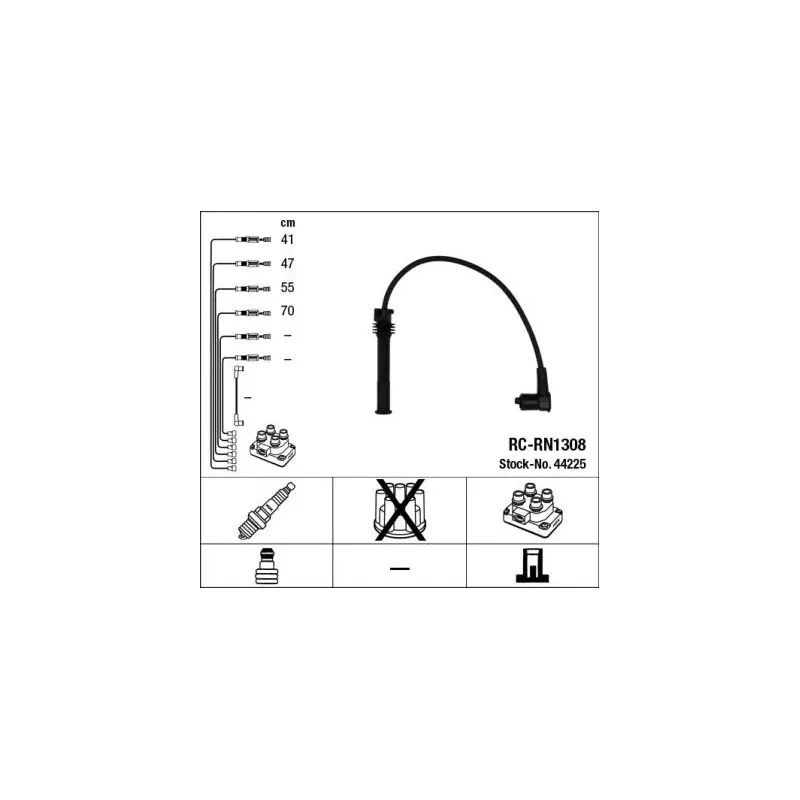 NGK 44225 Juego de cables de encendido