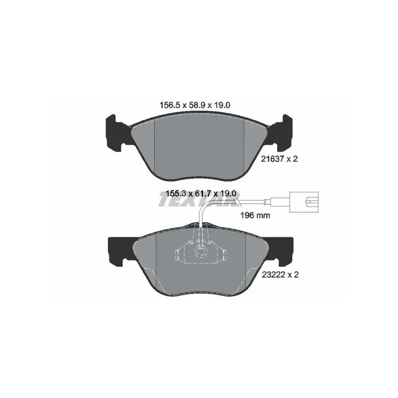 TEXTAR 2163702 Juego de pastillas de freno