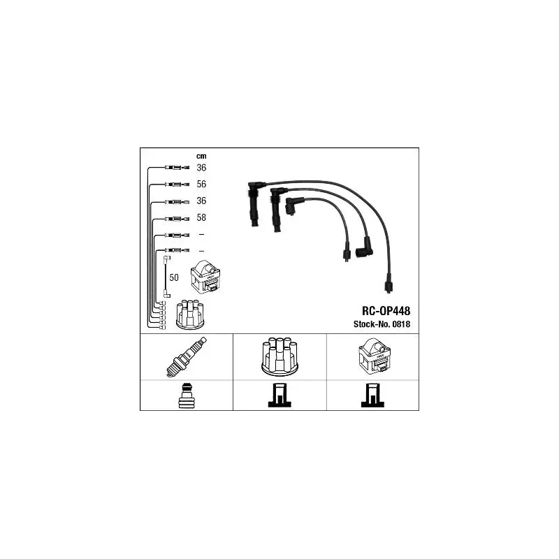NGK 0818 Juego de cables de encendido