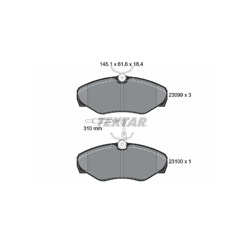 TEXTAR 2309903 Juego de pastillas de freno