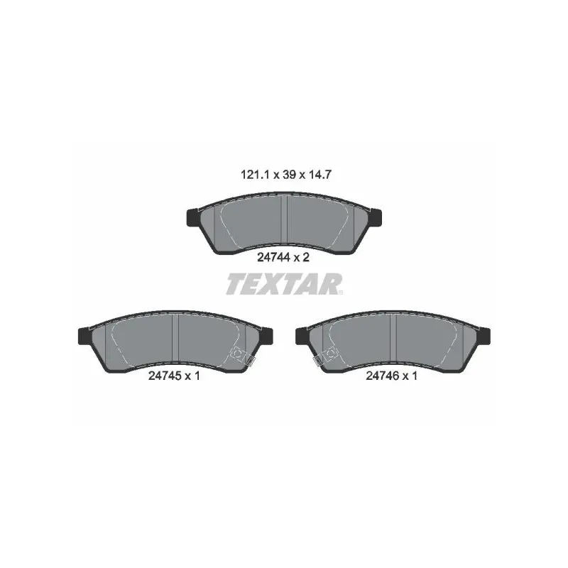 TEXTAR 2474401 Juego de pastillas de freno