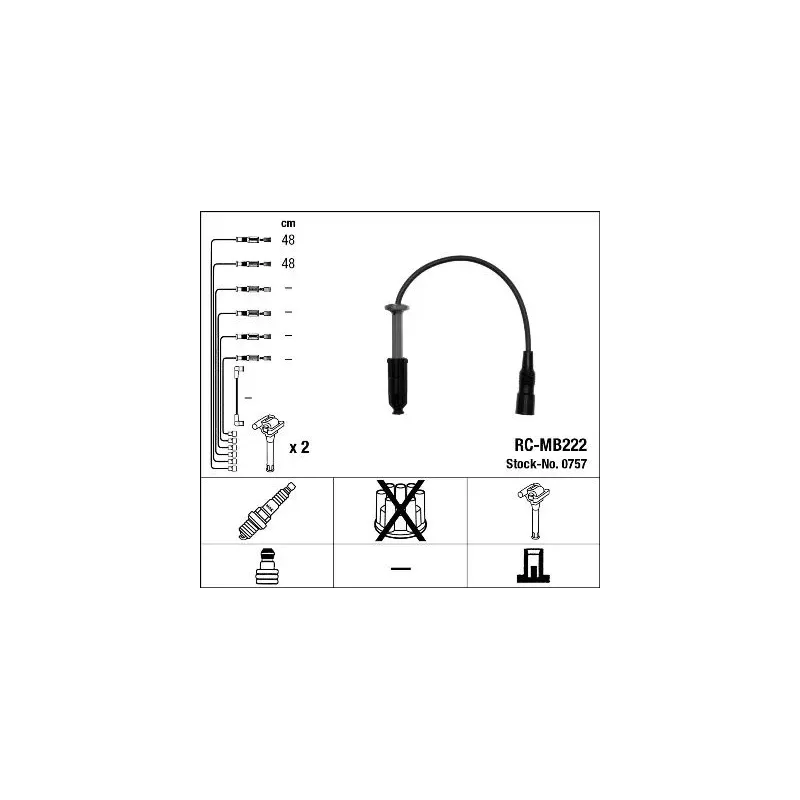 NGK 0757 Juego de cables de encendido