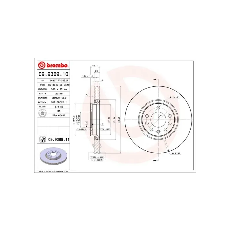 AP 24927 Disco de freno