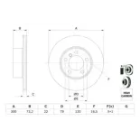 BOSCH 0986479A18 Disco de freno (Unidad)
