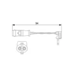 BOSCH 1987474553 Contacto de aviso, desgaste de los frenos