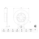 BOSCH 0986478063 Disco de freno (Unidad)