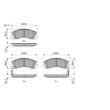 BOSCH 0986424523 Juego de pastillas de freno
