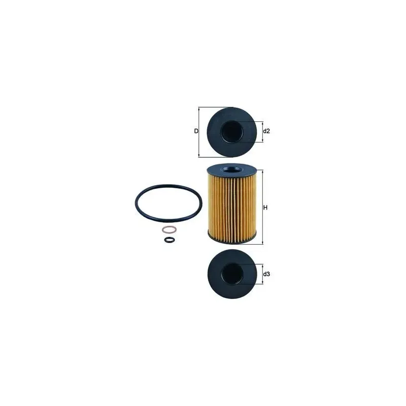 MAHLE OX353/7D Filtro de aceite