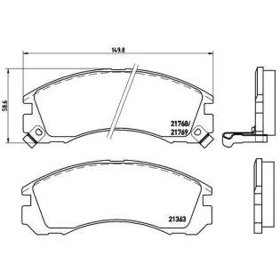 BREMBO P54017 Juego de pastillas de freno