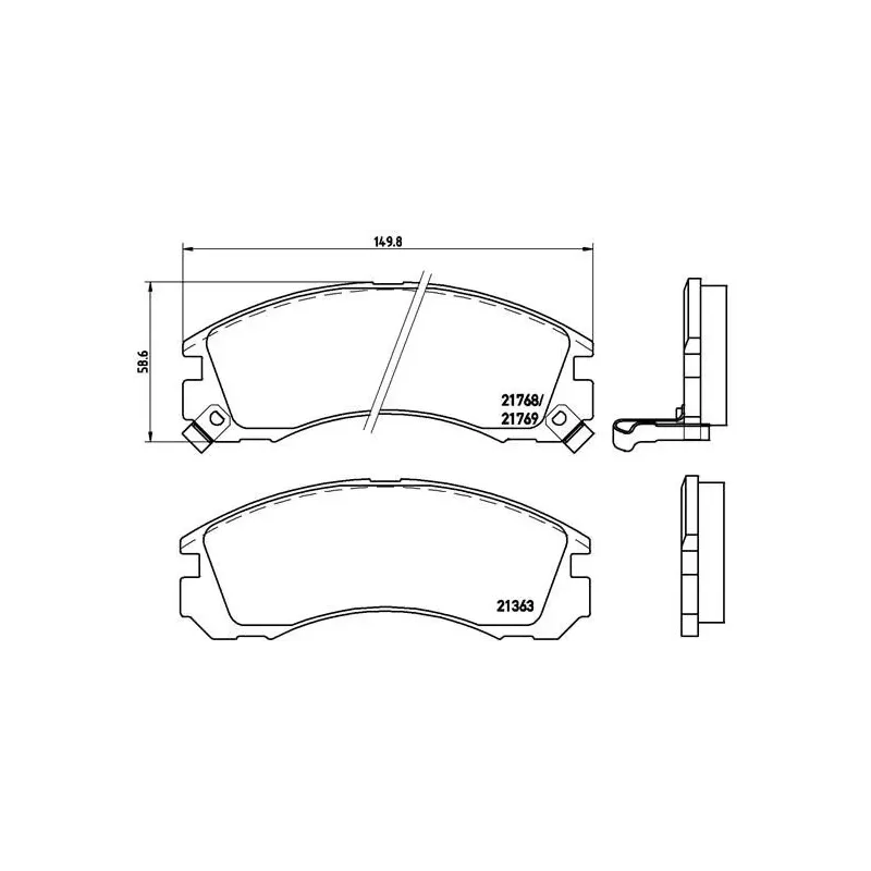 BREMBO P54017 Juego de pastillas de freno