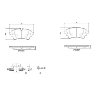 BREMBO P85186 Juego de pastillas de freno