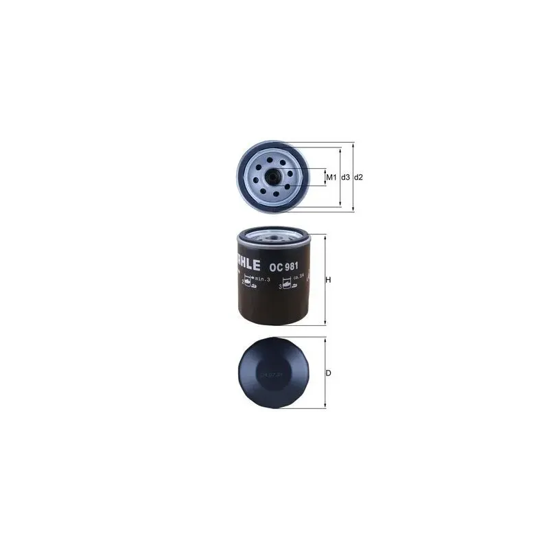 MAHLE OC981 Filtro de aceite