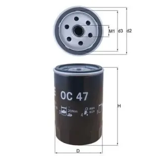 MAHLE OC47 Filtro de aceite