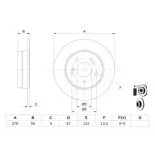 BOSCH 0986478325 Disco de freno (Unidad)