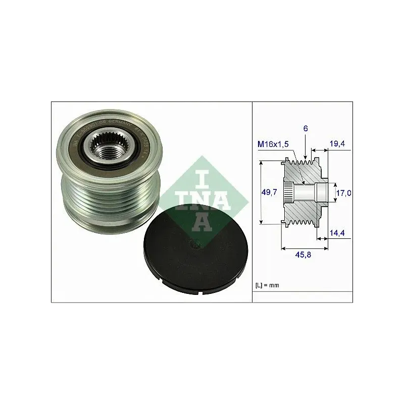 Schaeffler INA 535016810 Rueda libre alternador